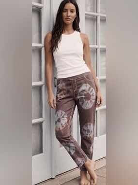 OOAK "Shine On Me" Hand Dyed Tie Dye Pants | Brown & Blue Boho  Size 13